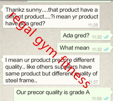 GOOD FEEDBACK FROM FITNESS EQUIPMENT GOOD FEEDBACK FROM FITNESS EQUIPMENT